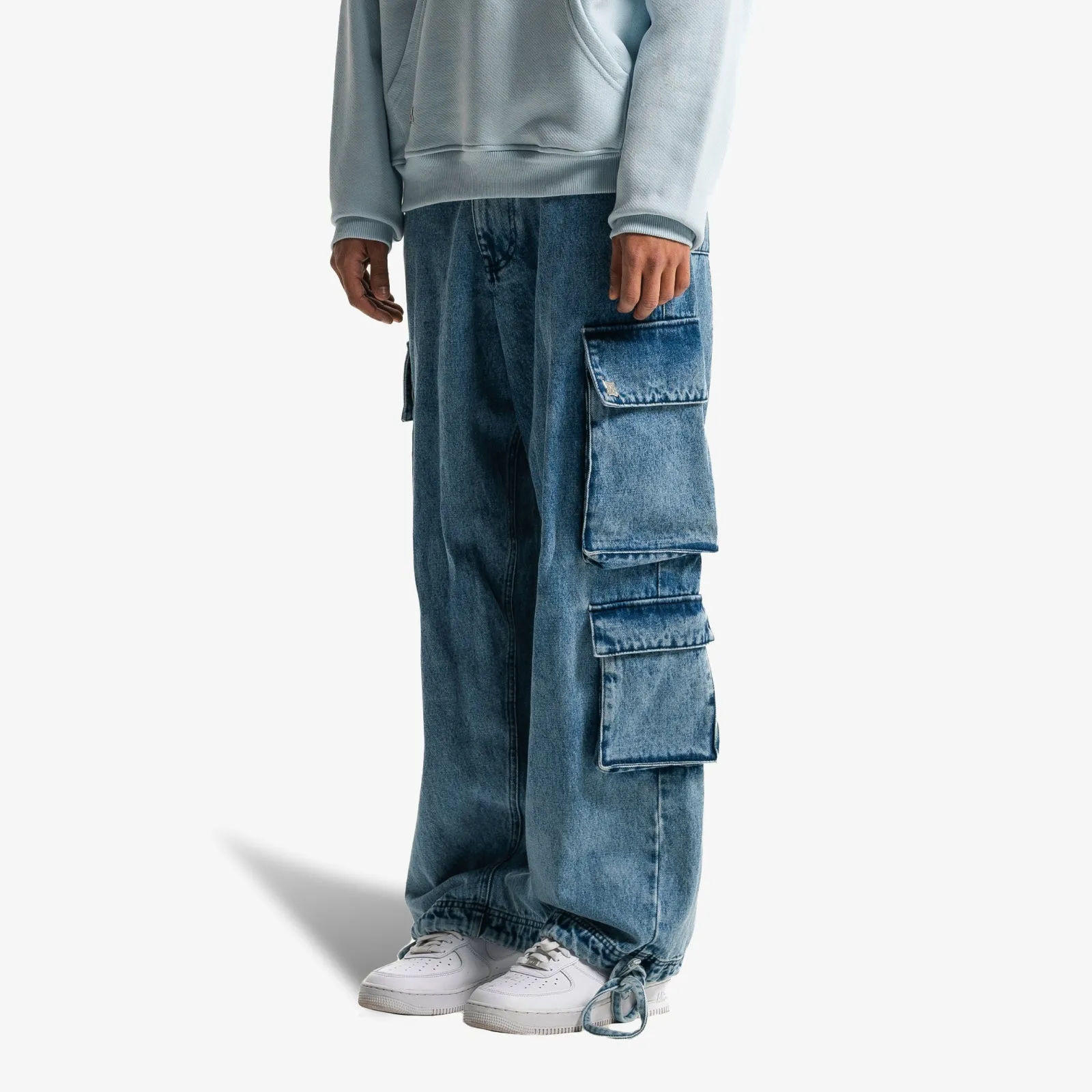 Denim Cargo Pants