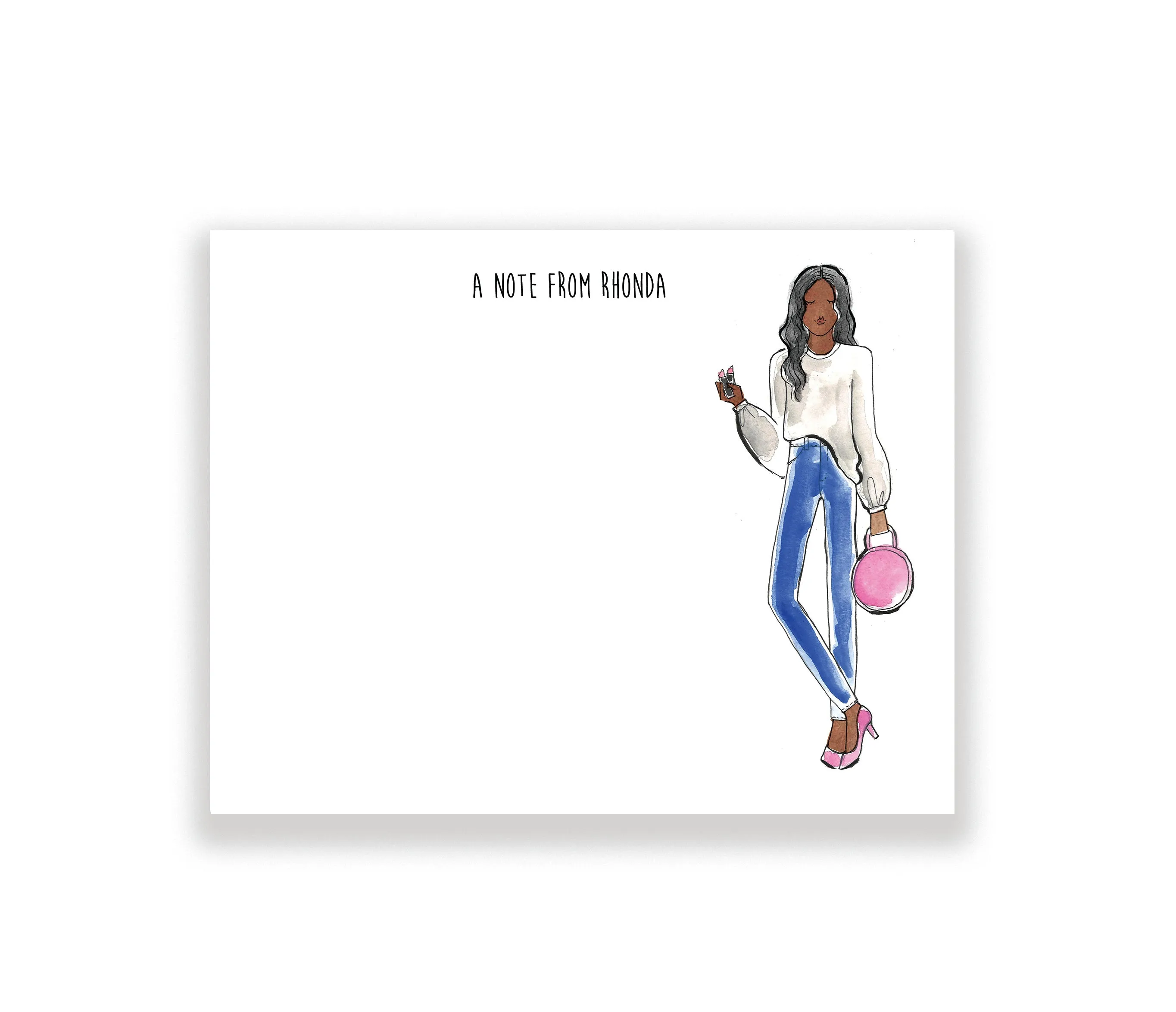 Denim   Sweatshirt Girl Personalized Stationery