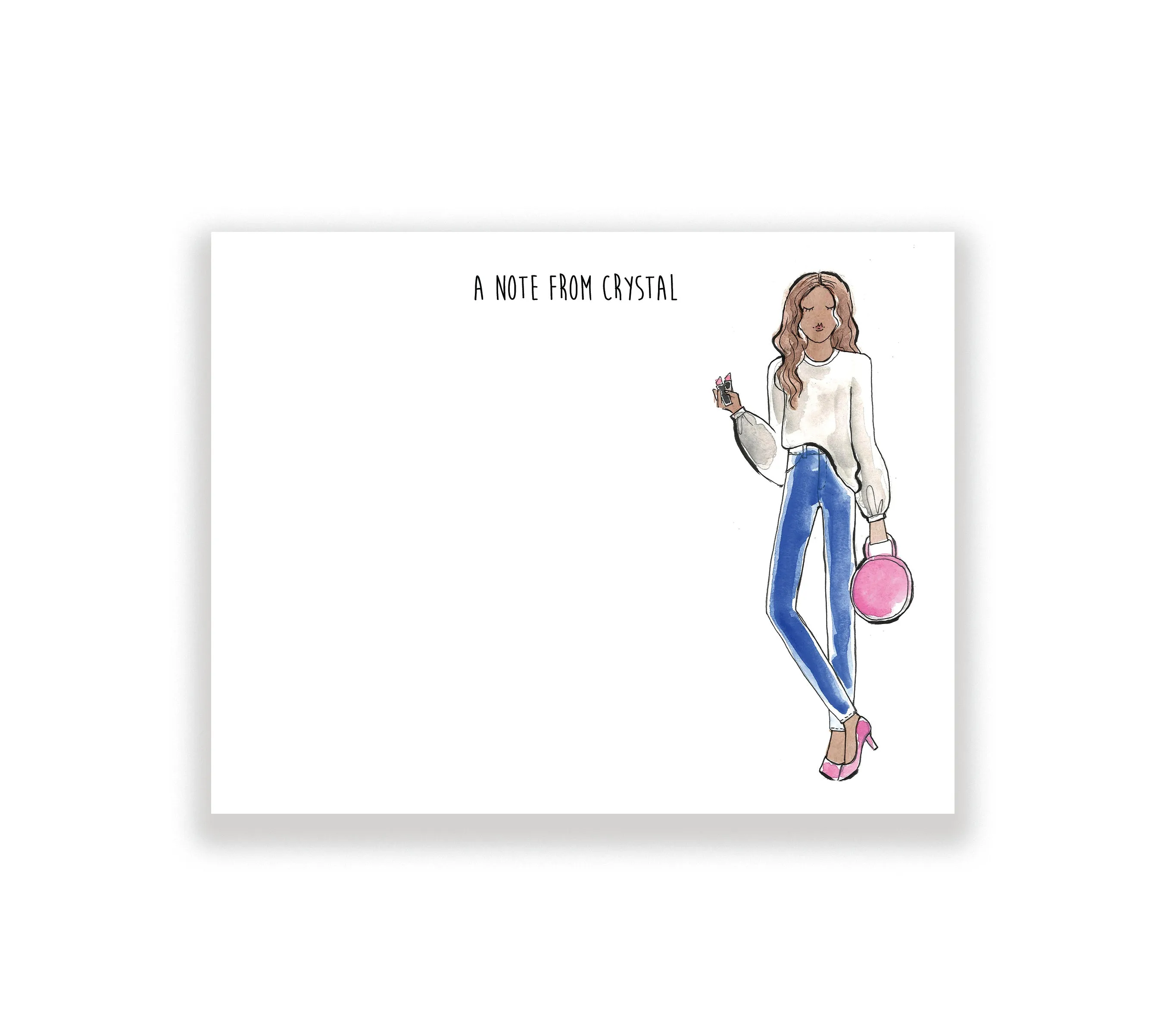 Denim   Sweatshirt Girl Personalized Stationery