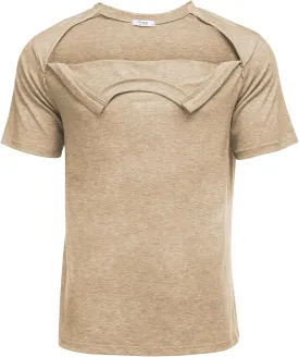 Deyeek Unisex Chemo Port Shirts Post Shoulder Surgery Recovery Shirts Tear Away Side Zippers Off Full Open Chemo Clothing