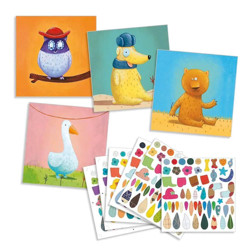 Djeco Create With Stickers - Animals