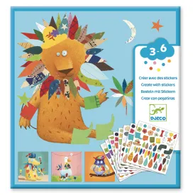 Djeco Create With Stickers - Animals