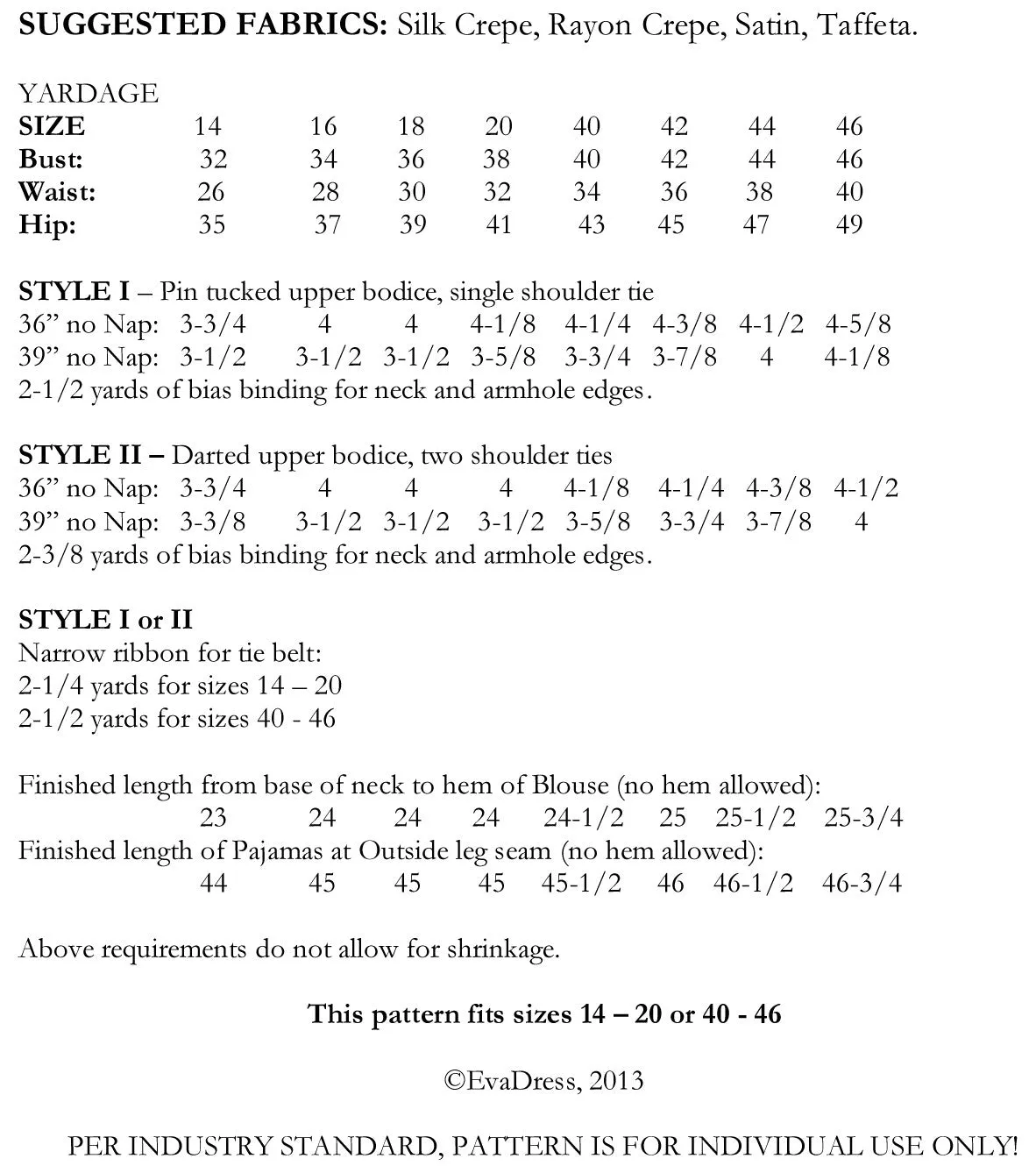 E-PATTERN 1935 Lounging Pajamas E1557