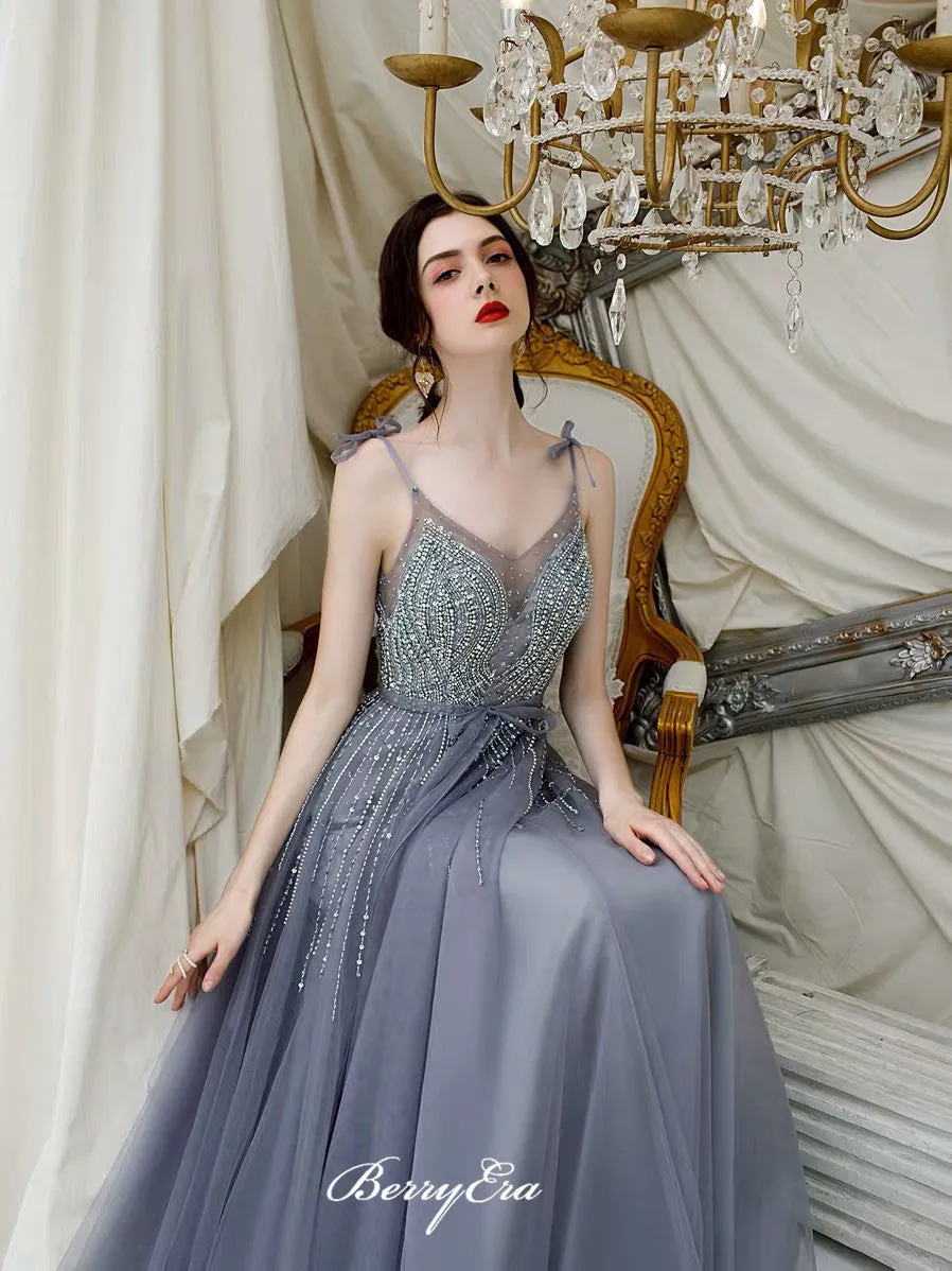 Elegant Beaded Long Prom Dresses, 2020 Newest Prom Dresses