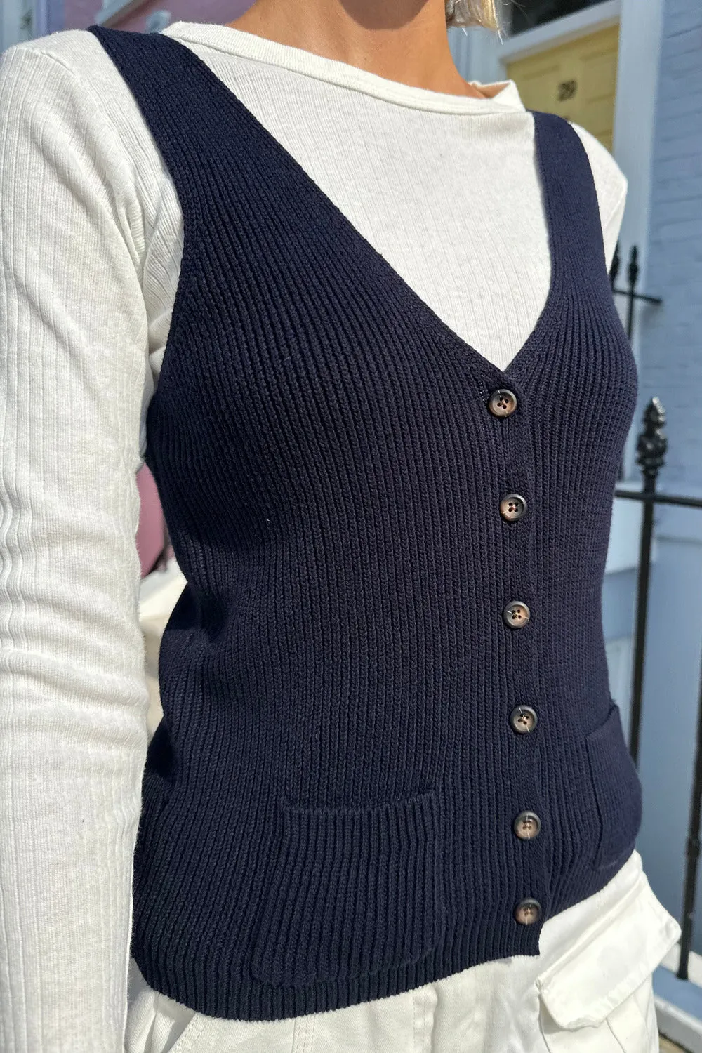 Elizabeth Button Vest