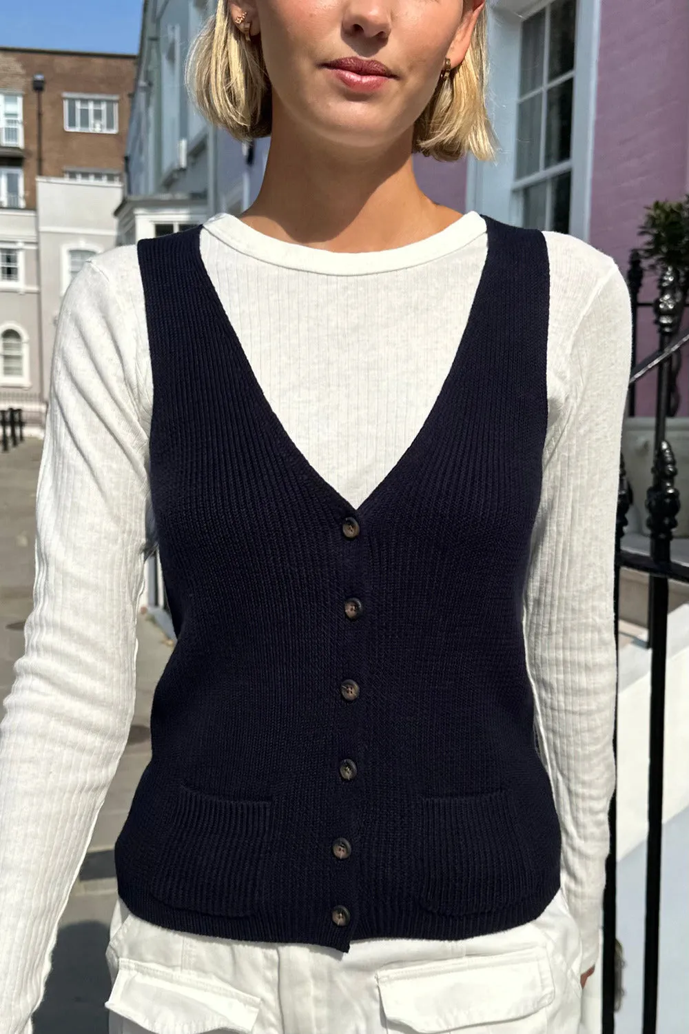 Elizabeth Button Vest