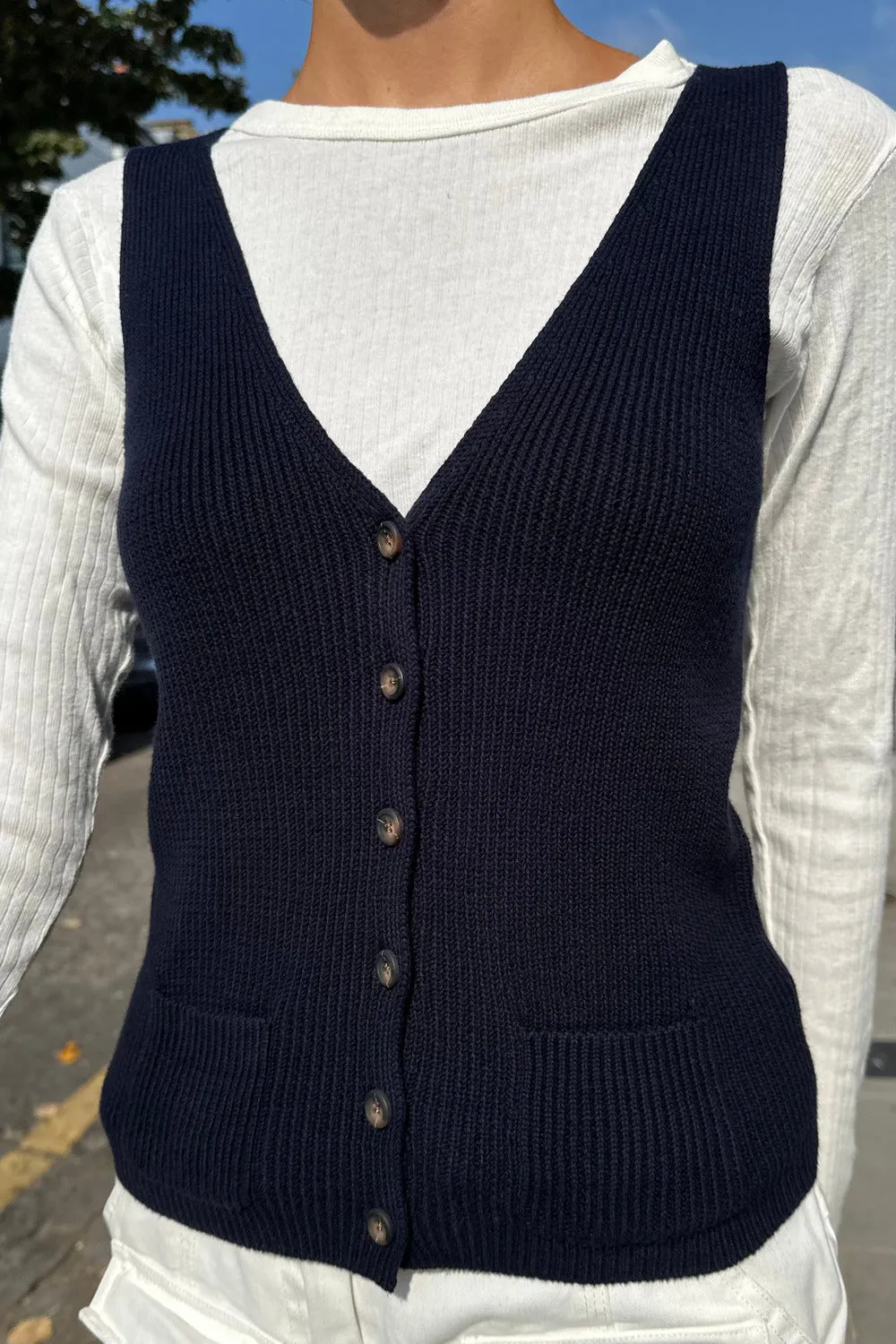 Elizabeth Button Vest