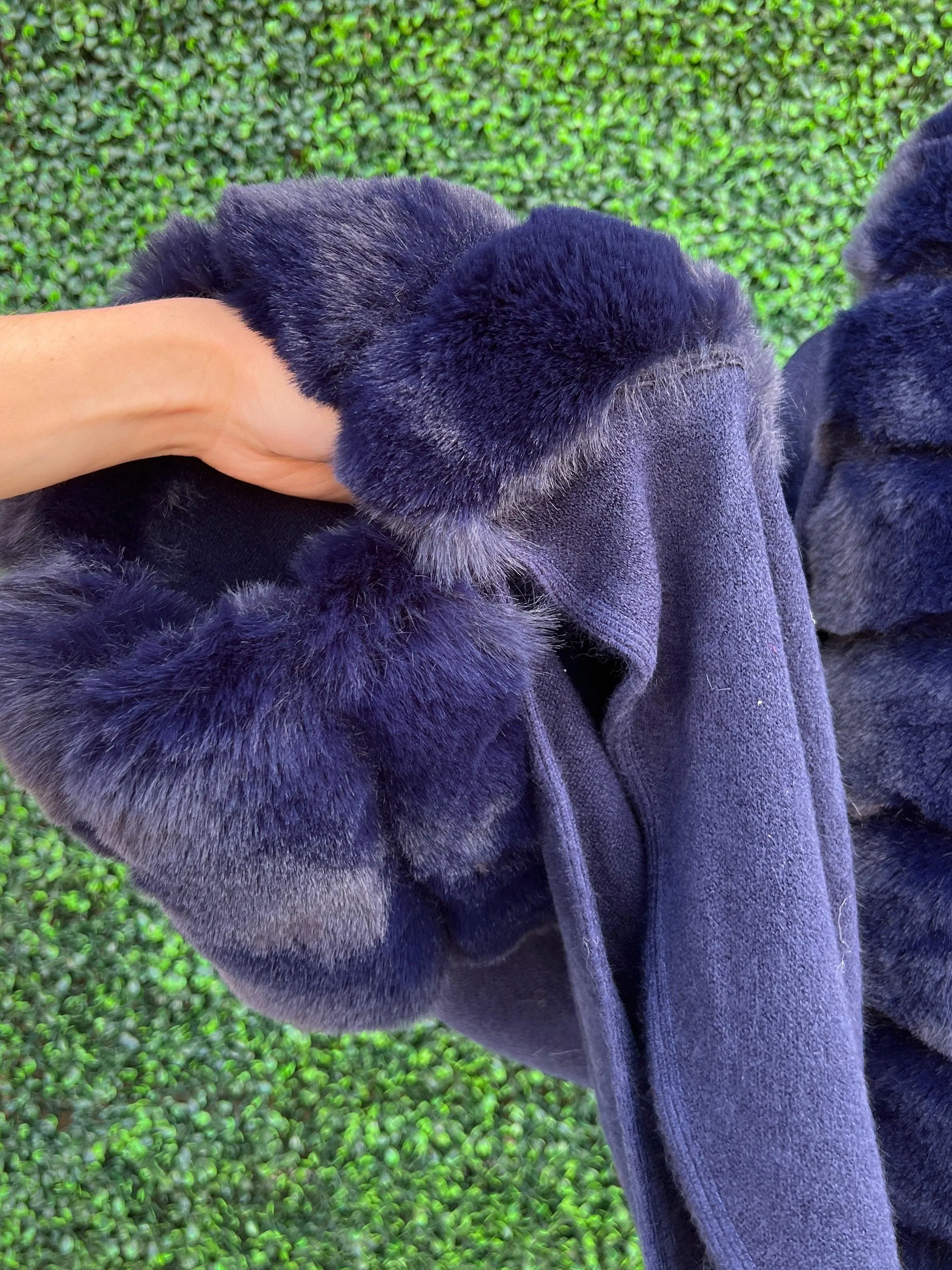 Faux Fur Cuffed Shawl