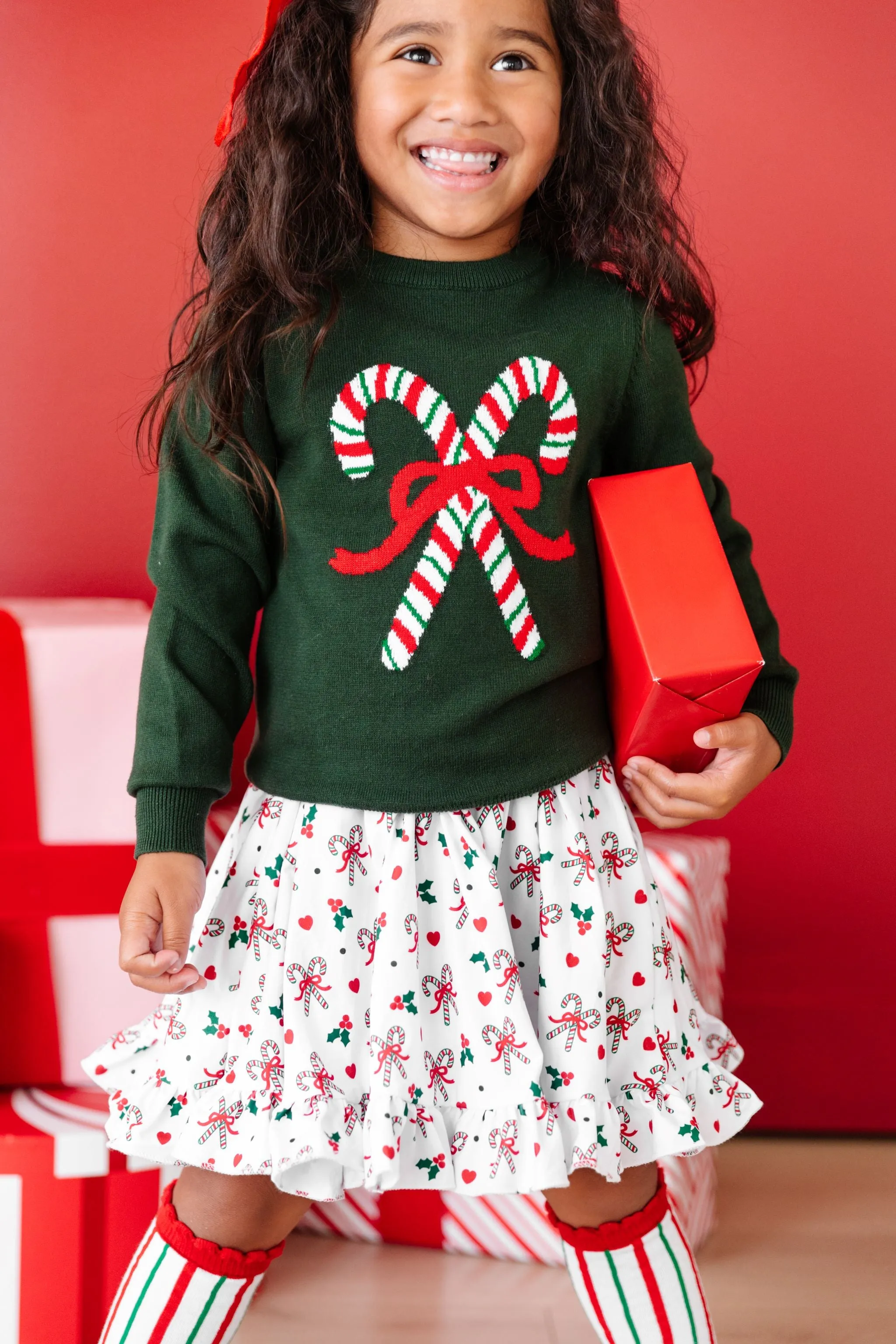 Forest Candy Cane Sweater