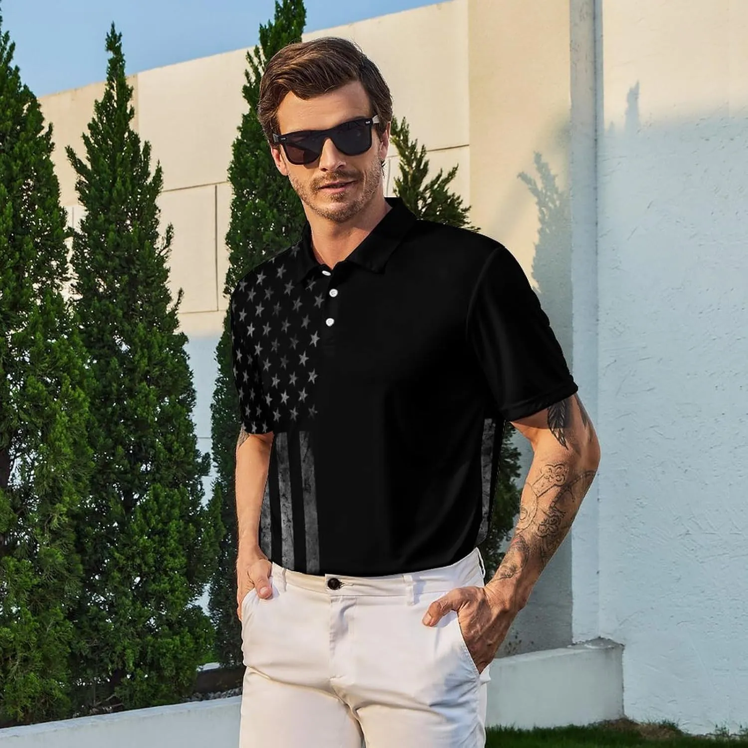 Funny Polo Shirt for Men Golf Shirts Short Sleeve Golf Polos Shirts Summer Shirt Golf Gifts