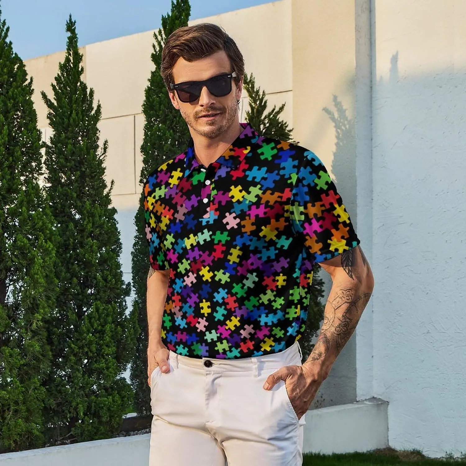 Funny Polo Shirt for Men Golf Shirts Short Sleeve Golf Polos Shirts Summer Shirt Golf Gifts
