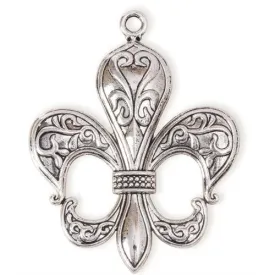 Giant Fleur De Lis - Imitation Silver