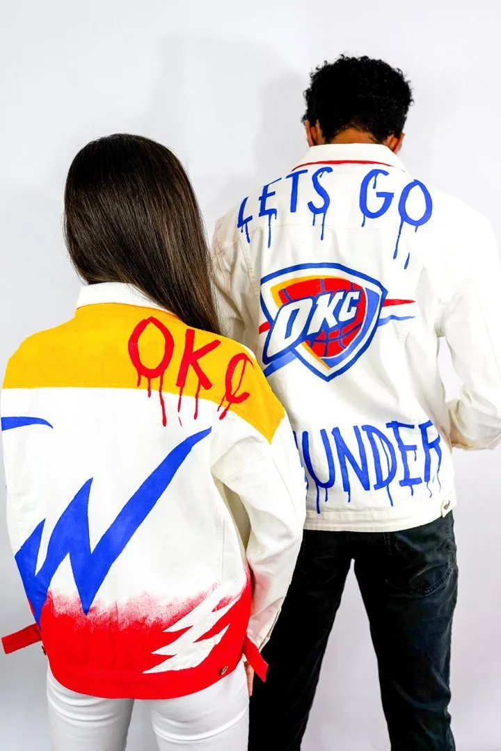 'GO THUNDER' DENIM JACKET - MEN