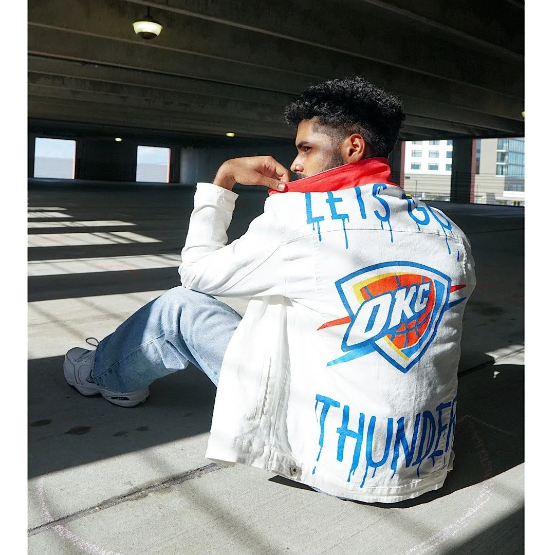 'GO THUNDER' DENIM JACKET - MEN