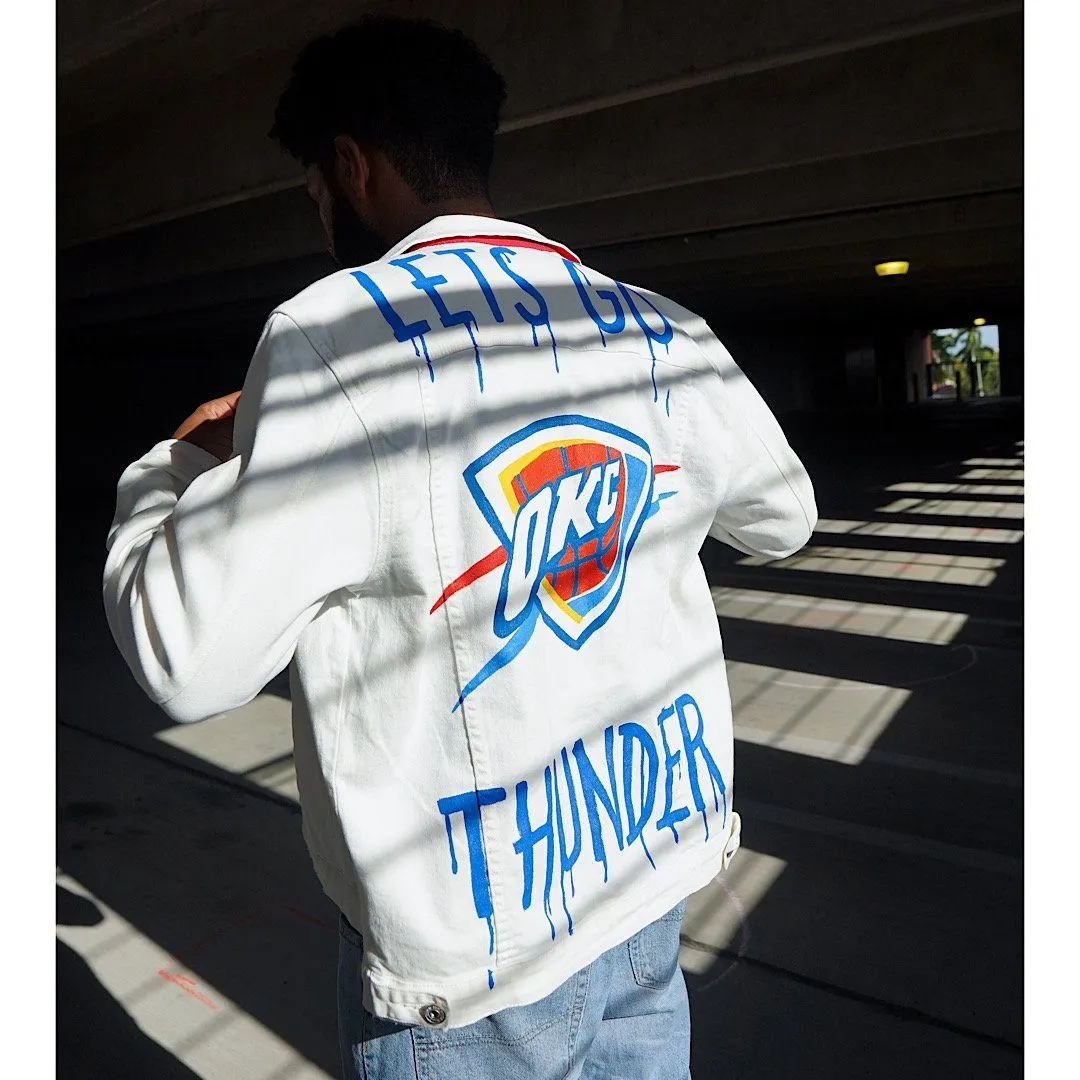 'GO THUNDER' DENIM JACKET - MEN
