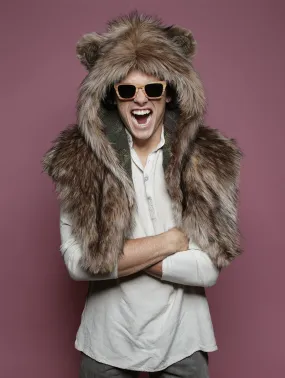 Grizzly Italy Faux Fur SpiritHood Shawl