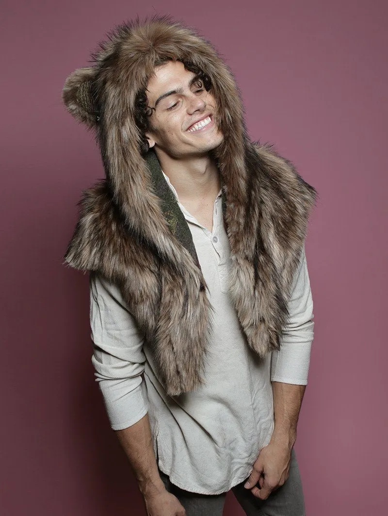 Grizzly Italy Faux Fur SpiritHood Shawl