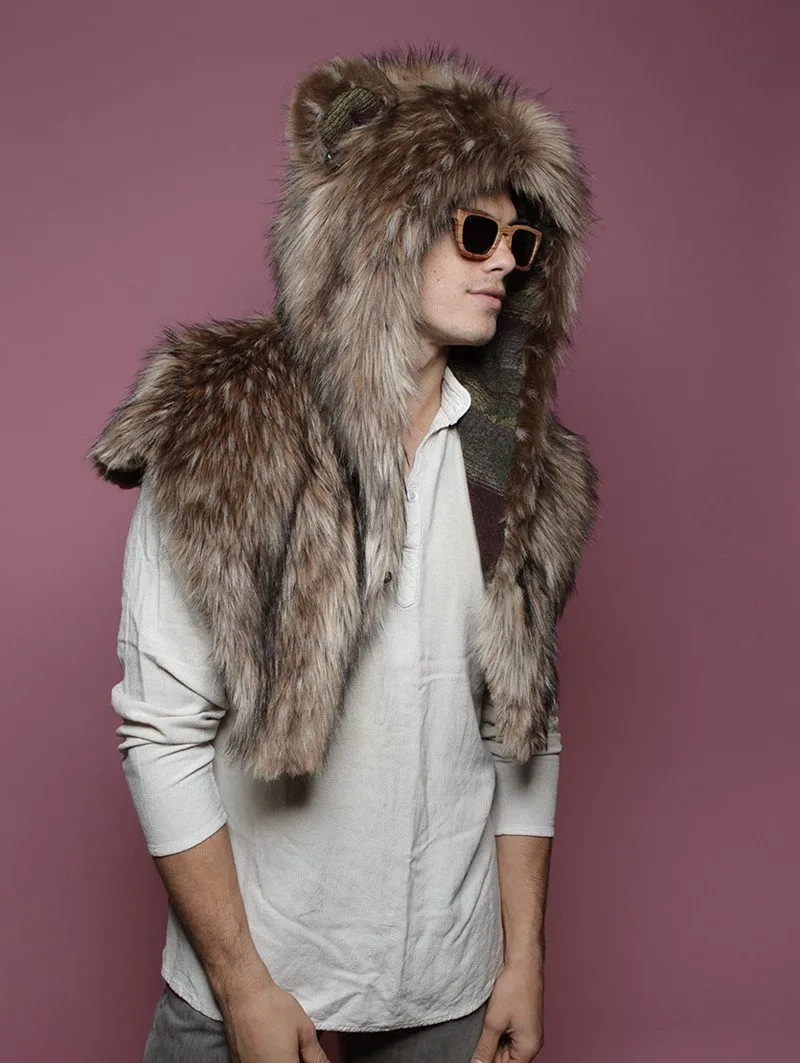 Grizzly Italy Faux Fur SpiritHood Shawl