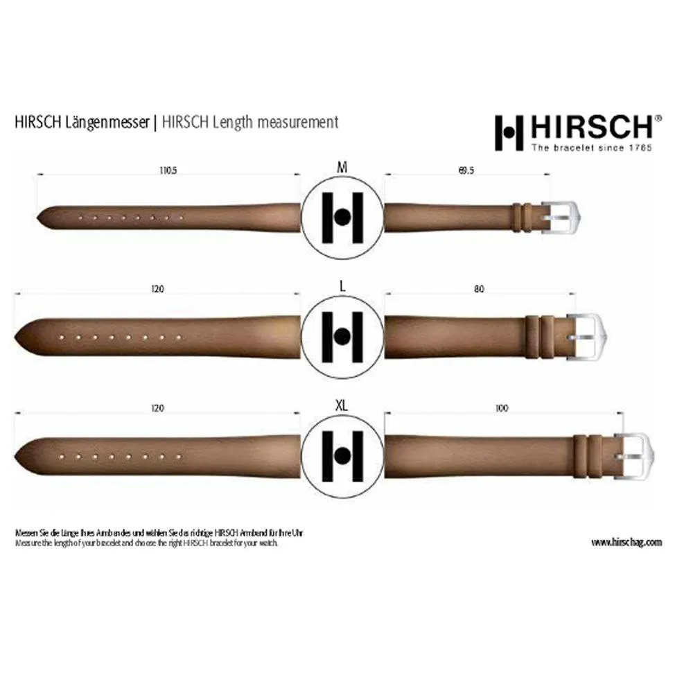Hirsch GENUINE CROCO Leather Watch Strap (Gold Buckle)