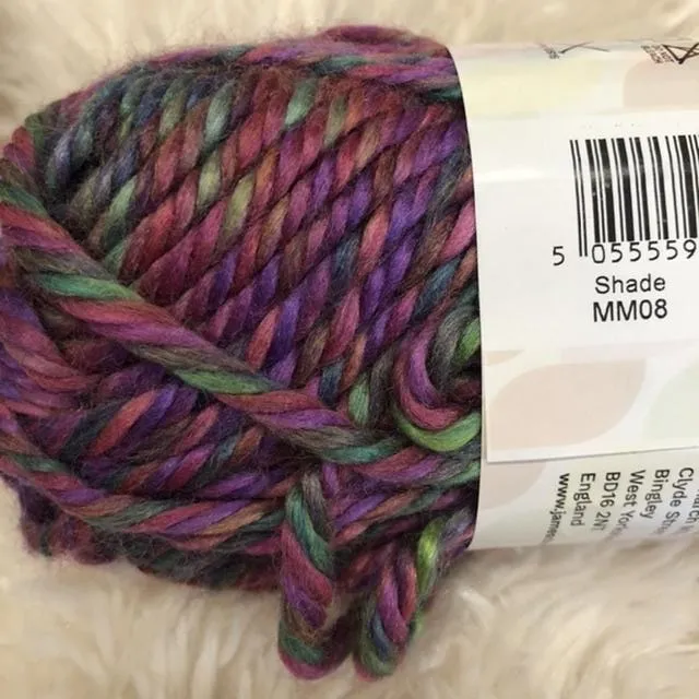 Vibrant James C Brett Mega Multi Soft Yarn for Knitting and Crocheting