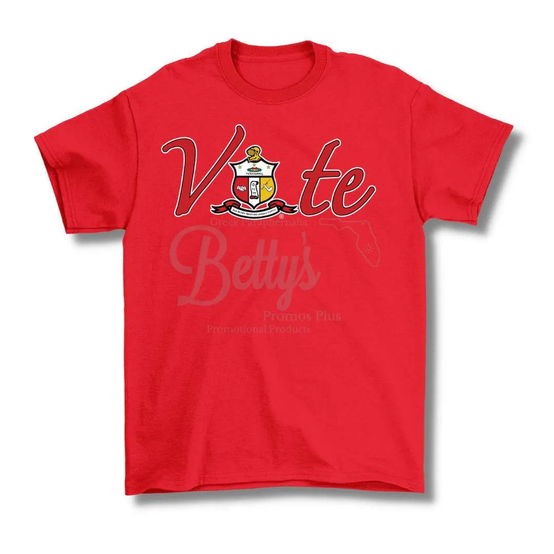 Kappa Alpha Psi ΚΑΨ VOTE Screen Printed T-Shirt