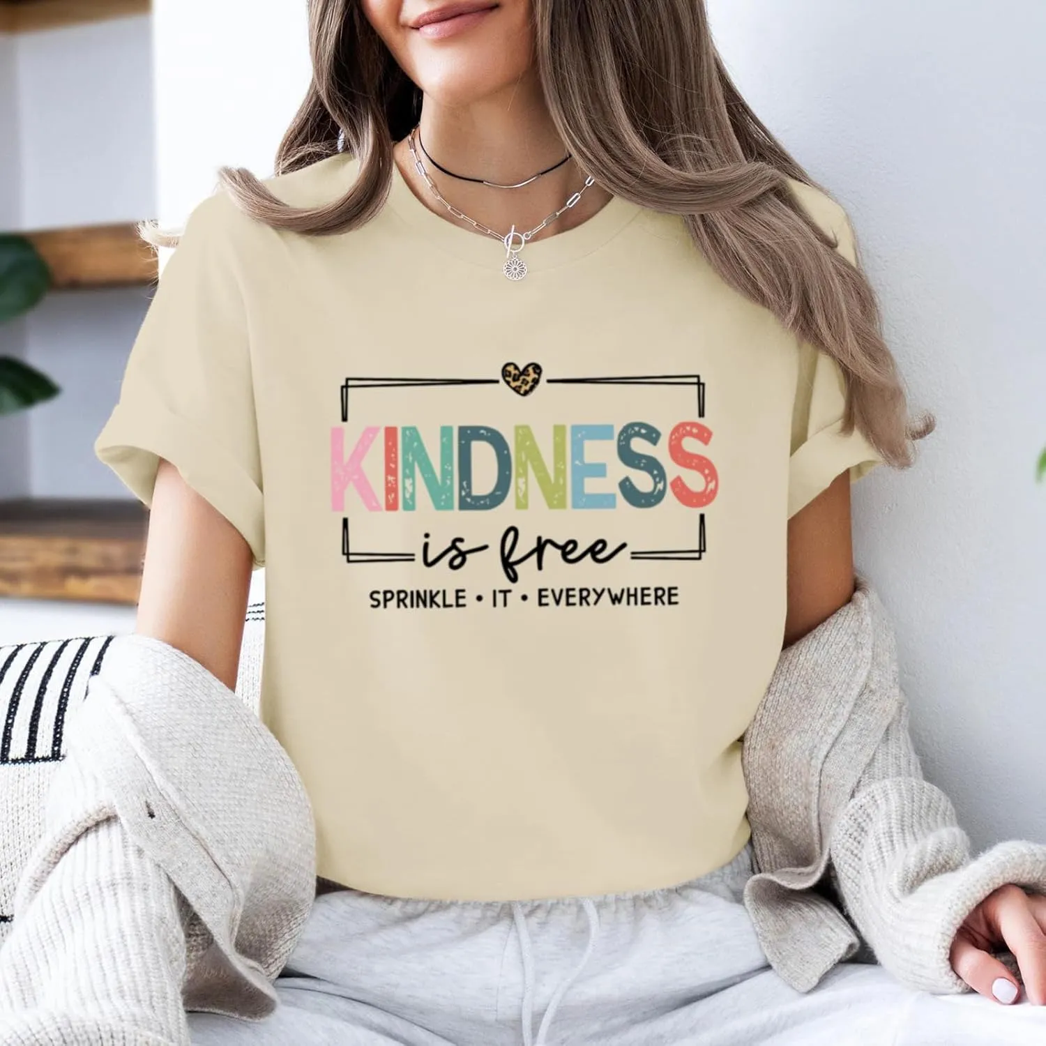Kindness Shirts for Women Be Kind Teacher Tshirts Funny Inspirational Tees Casual Positive Message Saying Graphic Tops
