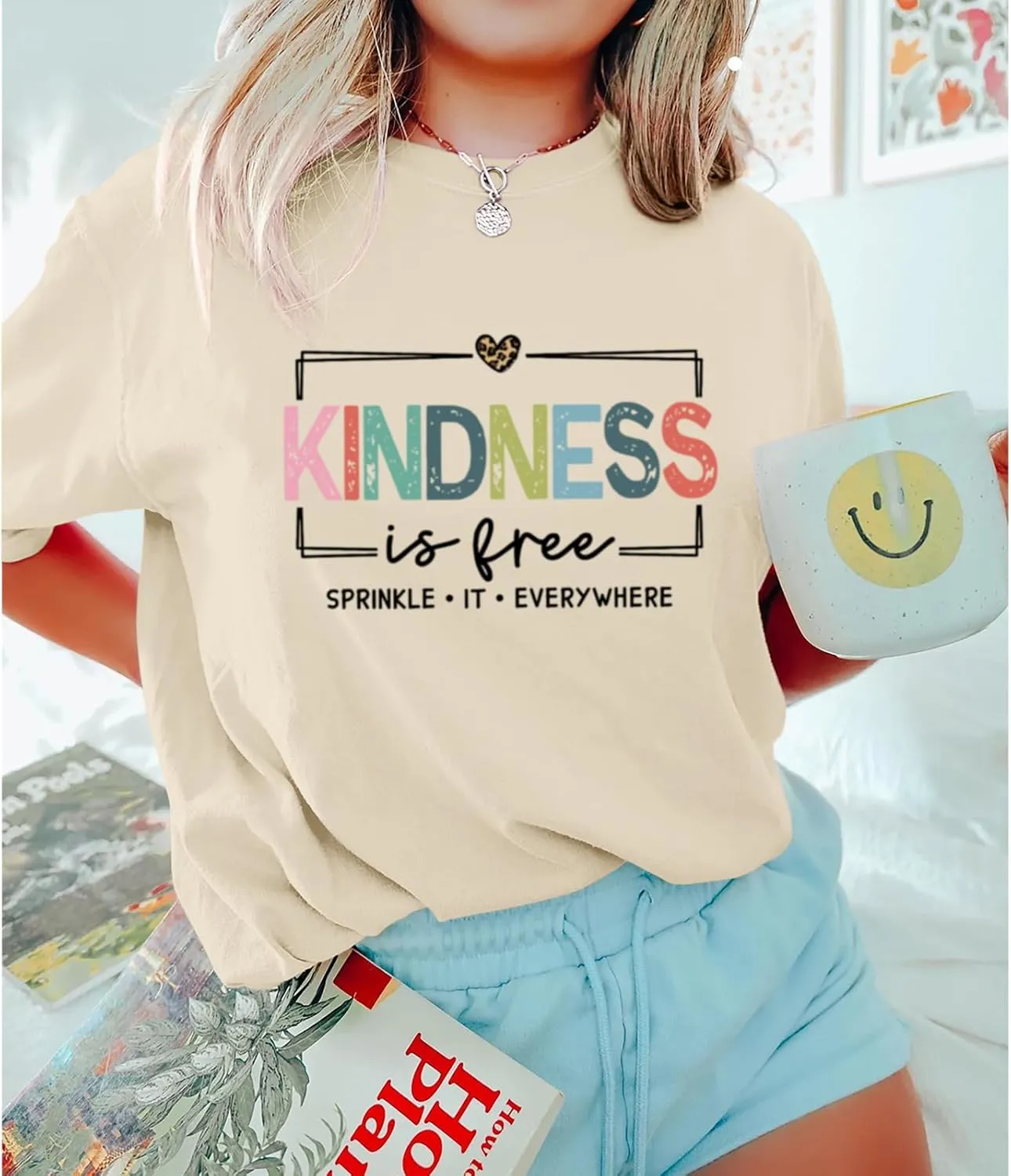 Kindness Shirts for Women Be Kind Teacher Tshirts Funny Inspirational Tees Casual Positive Message Saying Graphic Tops