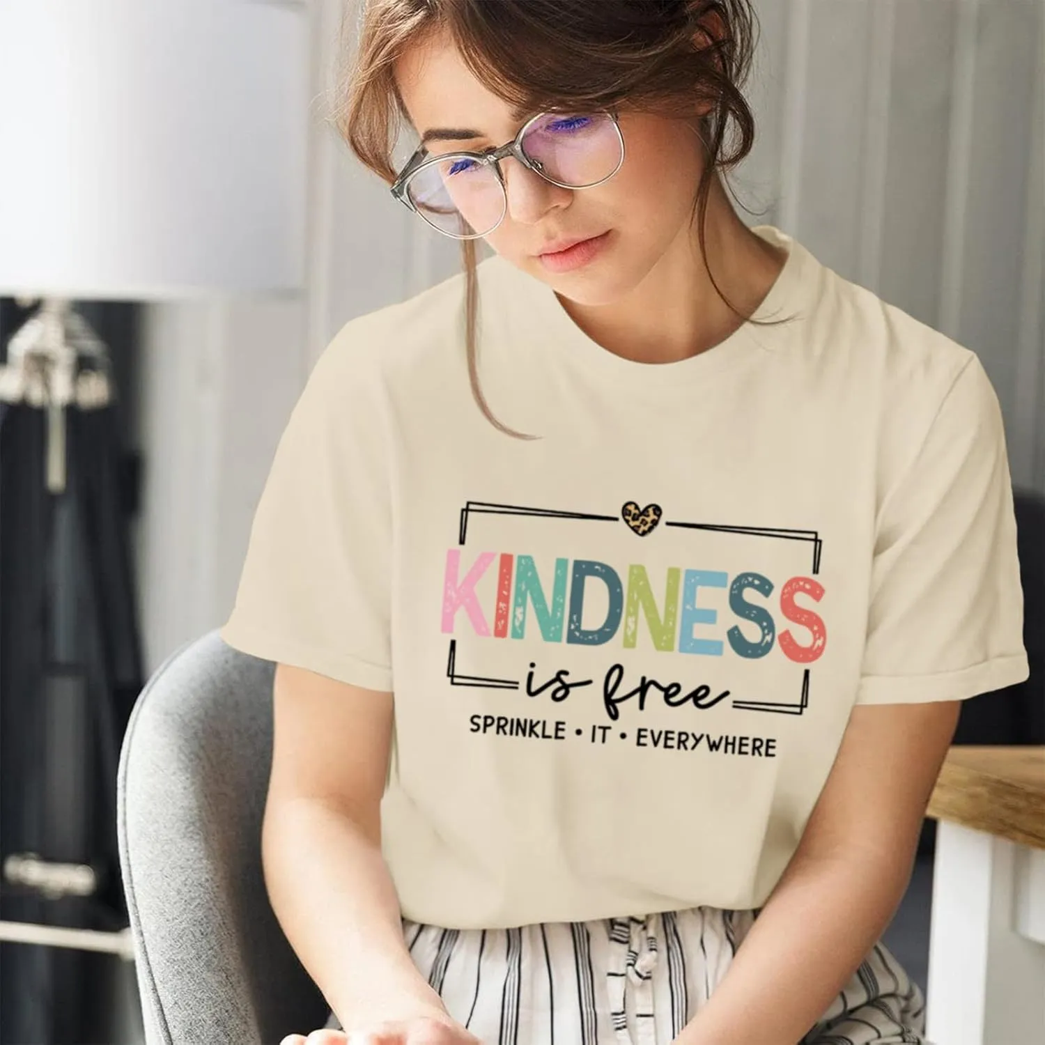 Kindness Shirts for Women Be Kind Teacher Tshirts Funny Inspirational Tees Casual Positive Message Saying Graphic Tops
