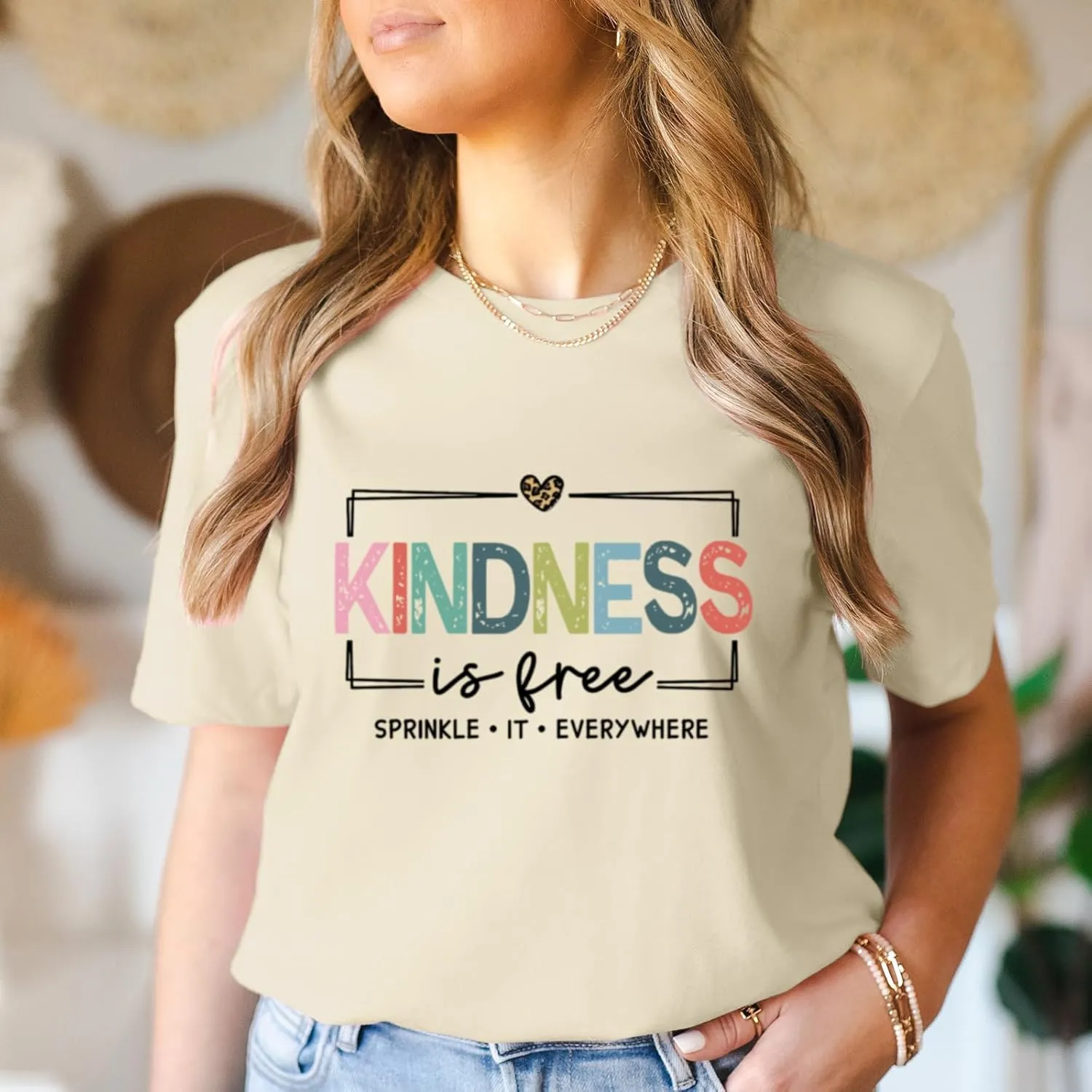 Kindness Shirts for Women Be Kind Teacher Tshirts Funny Inspirational Tees Casual Positive Message Saying Graphic Tops