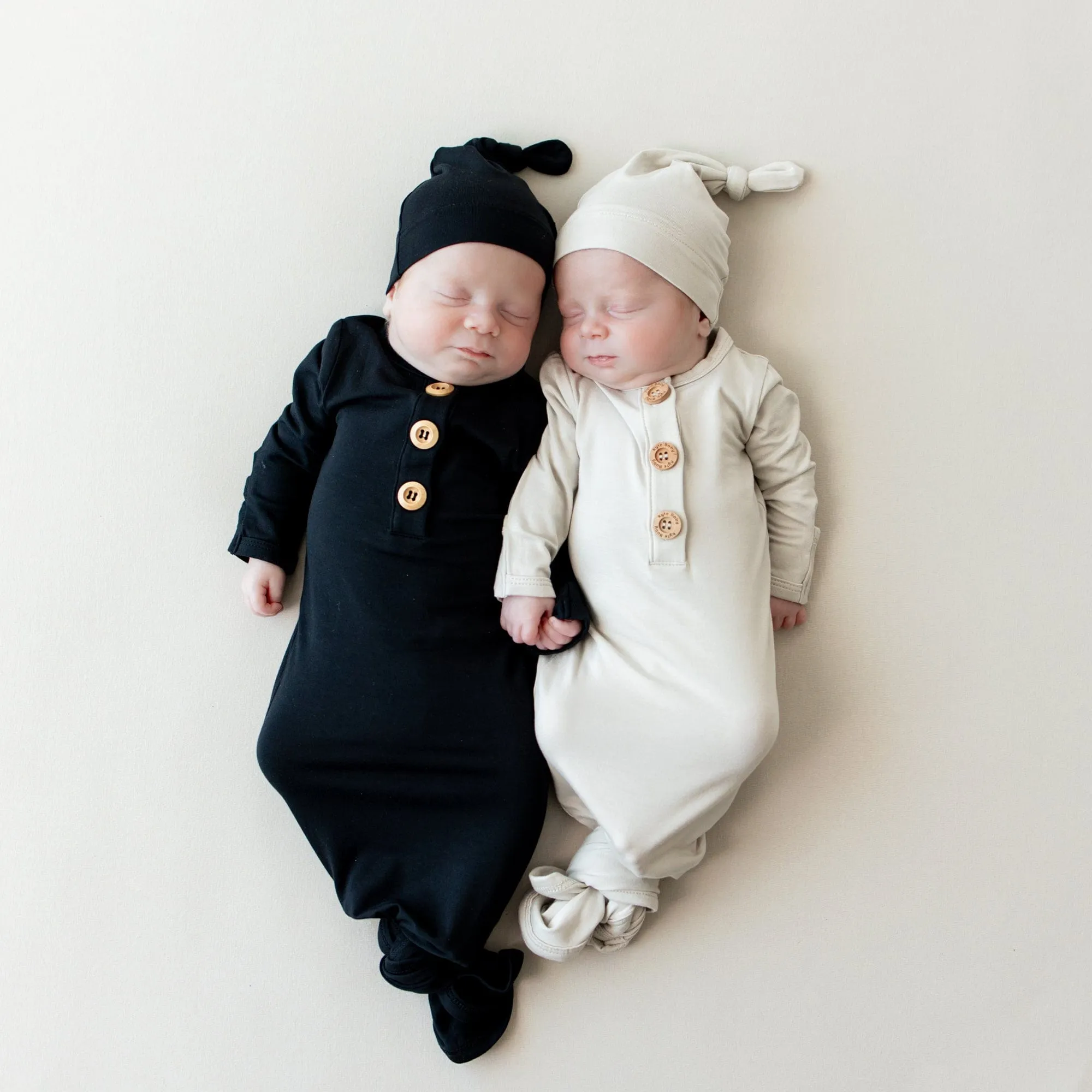 Knotted Gown with Hat Set in Oat