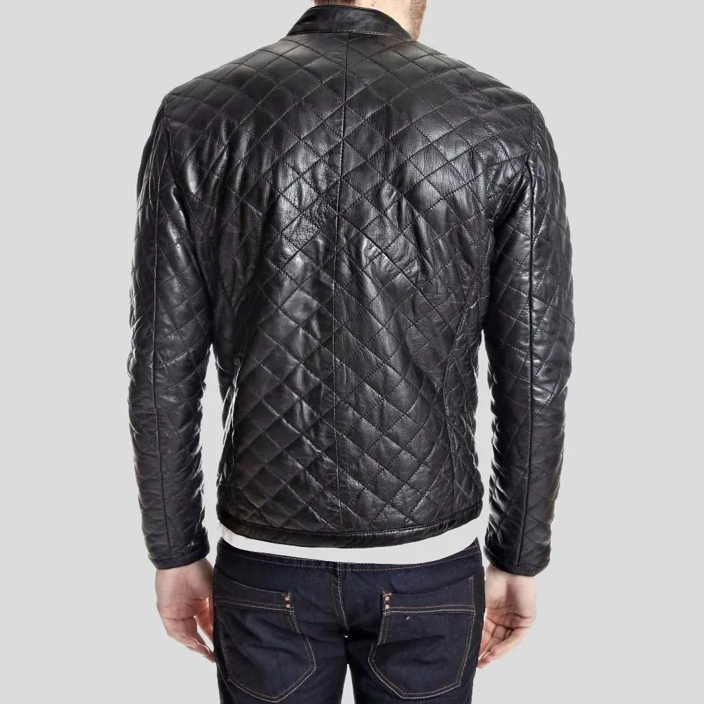 Kyler Black Quilted Leather Jacket