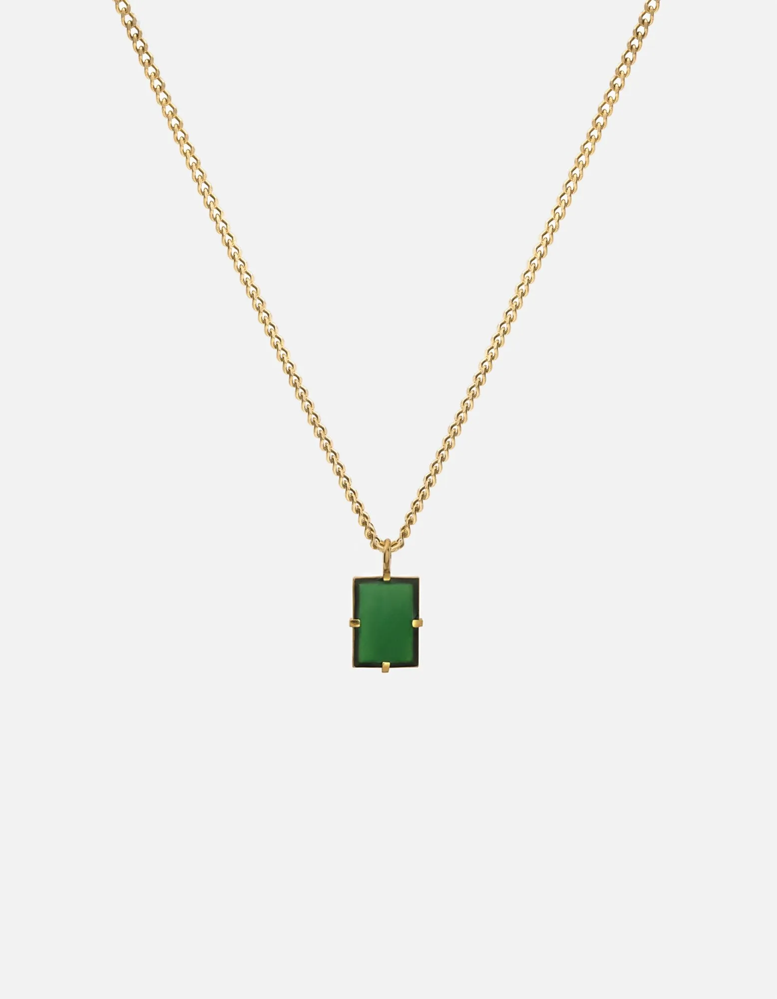 Lennox Necklace, Gold Vermeil/Green