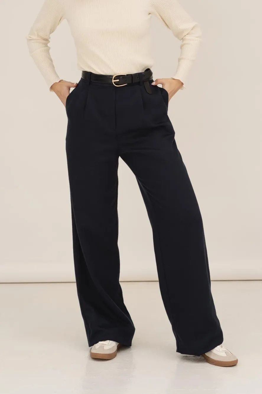 Mara Navy Tencel Trousers