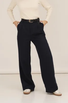 Mara Navy Tencel Trousers