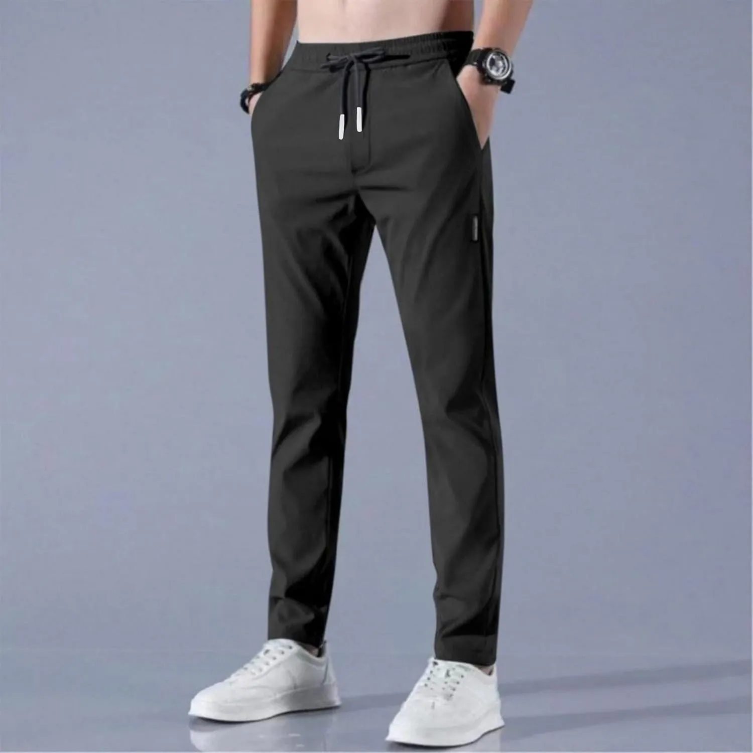 Mens Casual Pants - Unisex Ultra Stretch Quick Drying Pants Plus Size Breathable Hiking Pant Golf Travel Summer Pant