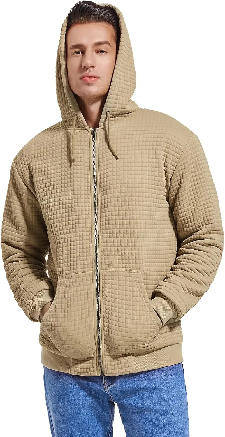 Men's Fleece Heavyweight Full Zip Hoodie Sweatshirt Jacket Hooded for Men