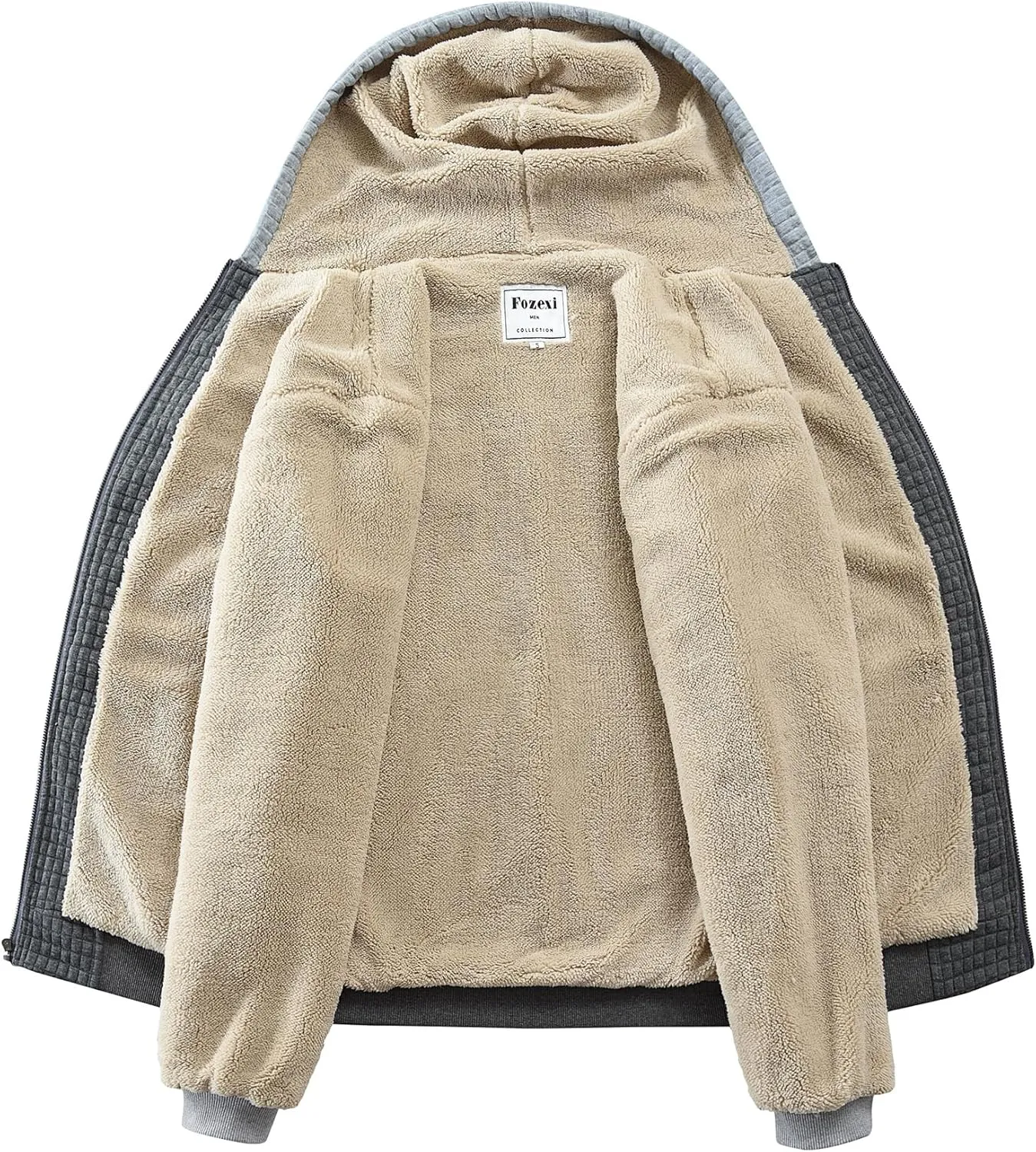 Men's Fleece Heavyweight Full Zip Hoodie Sweatshirt Jacket Hooded for Men