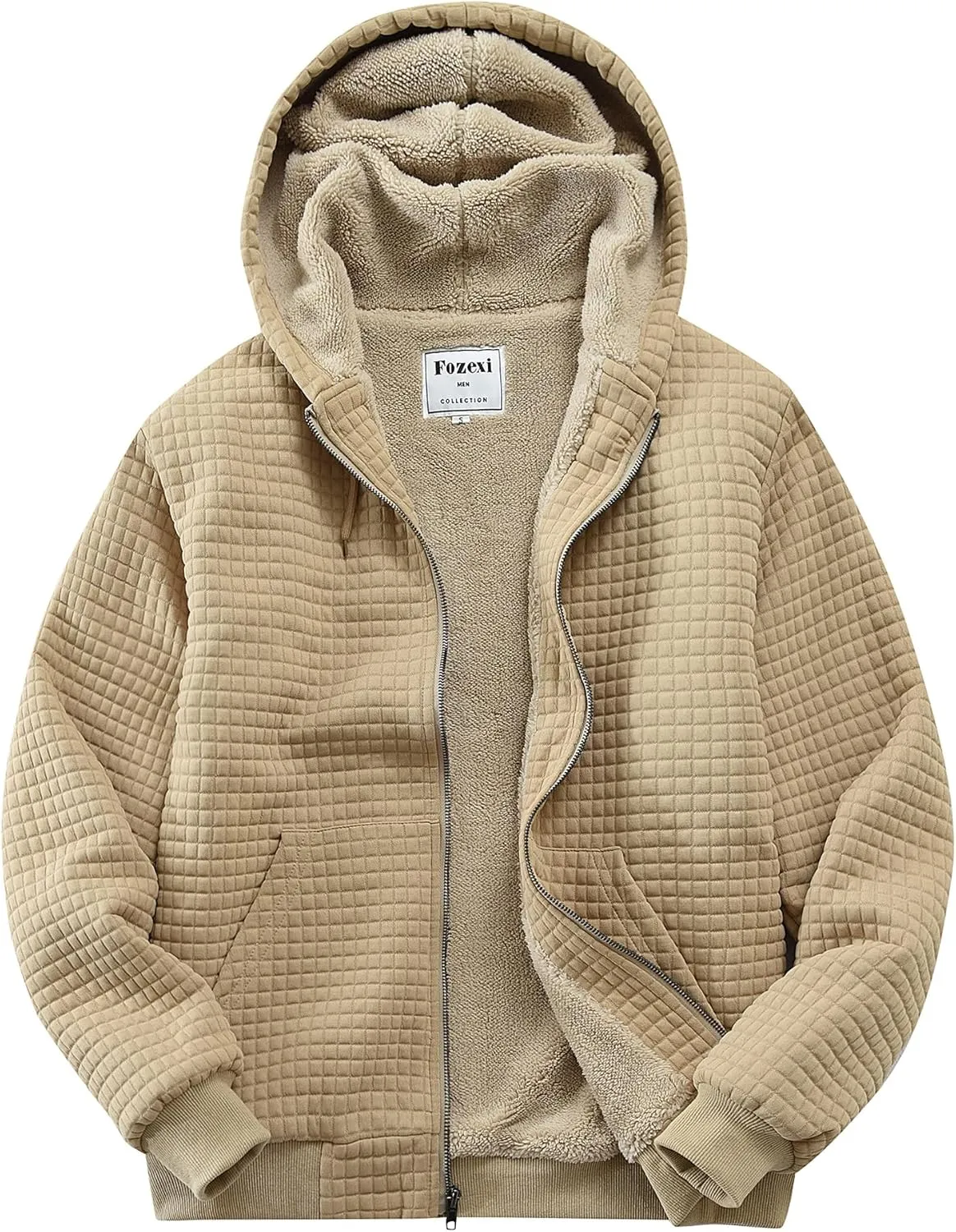 Men's Fleece Heavyweight Full Zip Hoodie Sweatshirt Jacket Hooded for Men