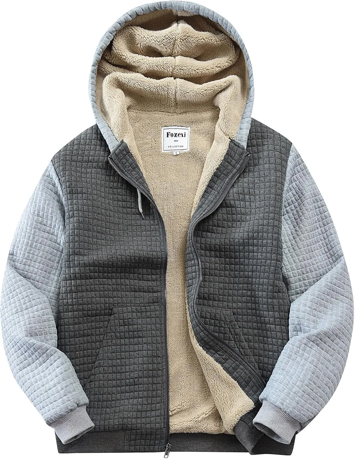 Men's Fleece Heavyweight Full Zip Hoodie Sweatshirt Jacket Hooded for Men