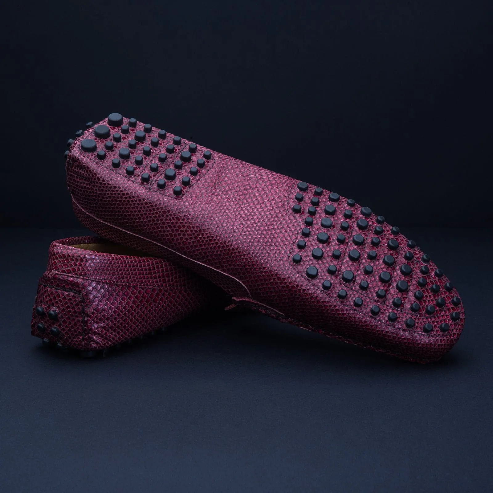 Mocassin en cuir croco
