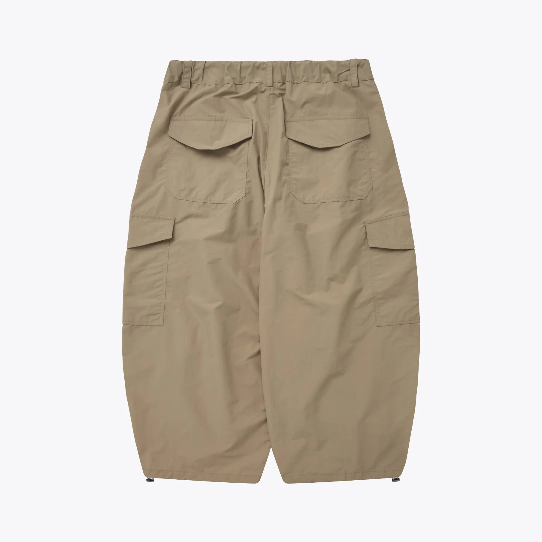 NYLON CARGO BALLOON PANTS - BEIGE