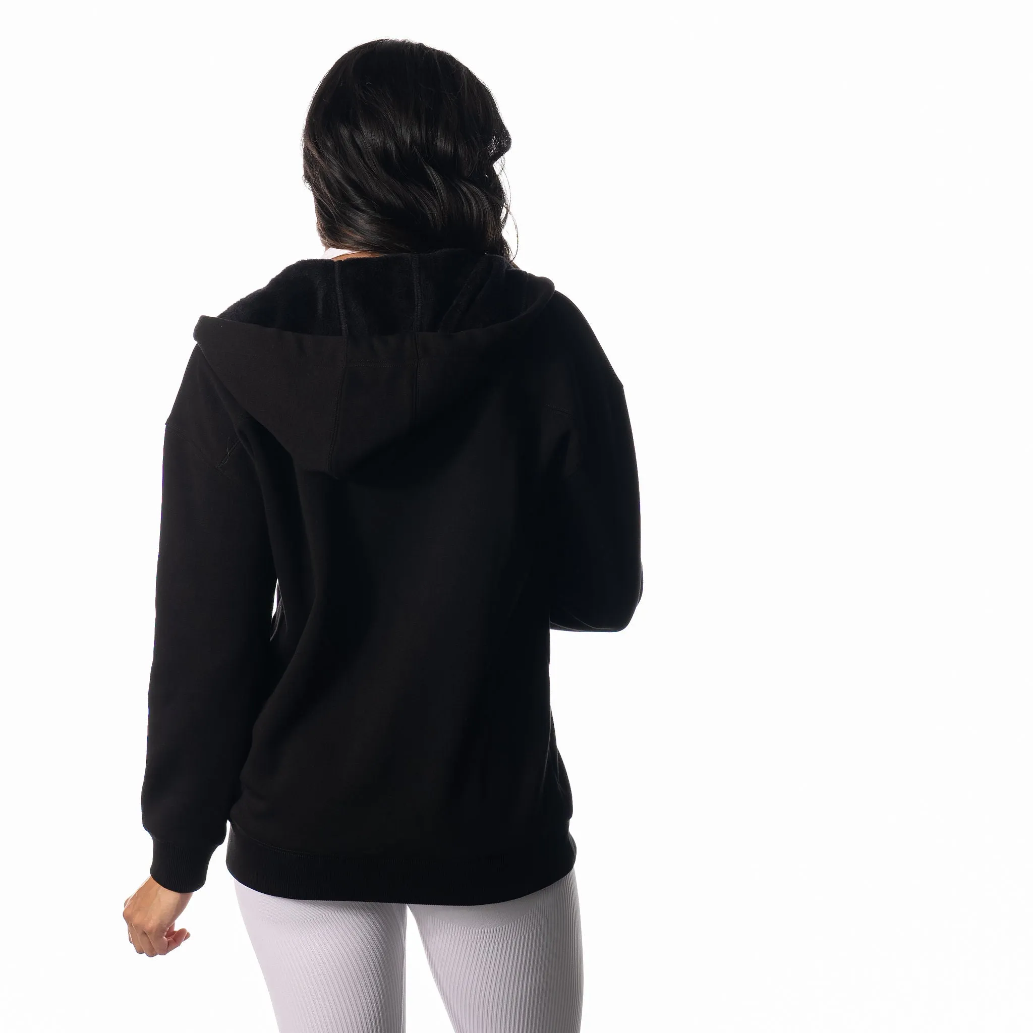 Black Ohio State Womens Faux Fur-Lined Hoodie