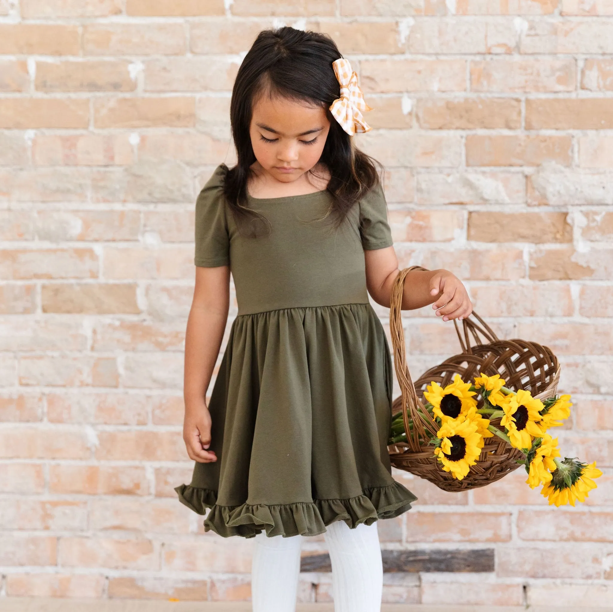 Olive Mod Twirl Dress