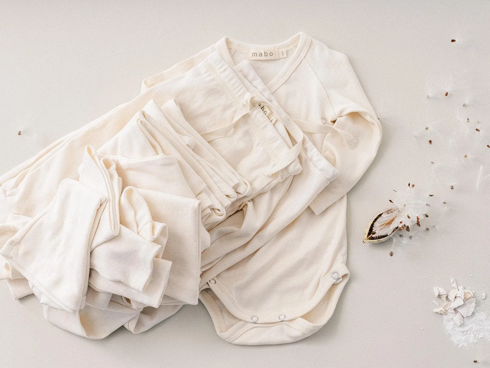 organic cotton drawstring leggings - natural