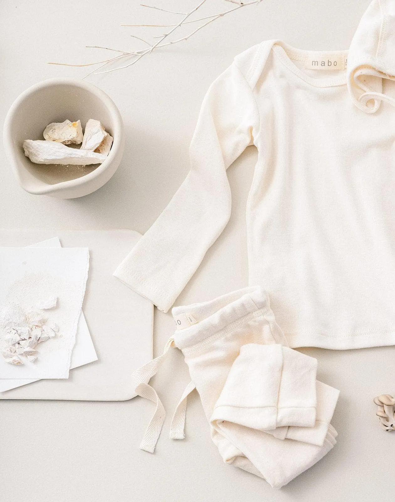 organic cotton drawstring leggings - natural