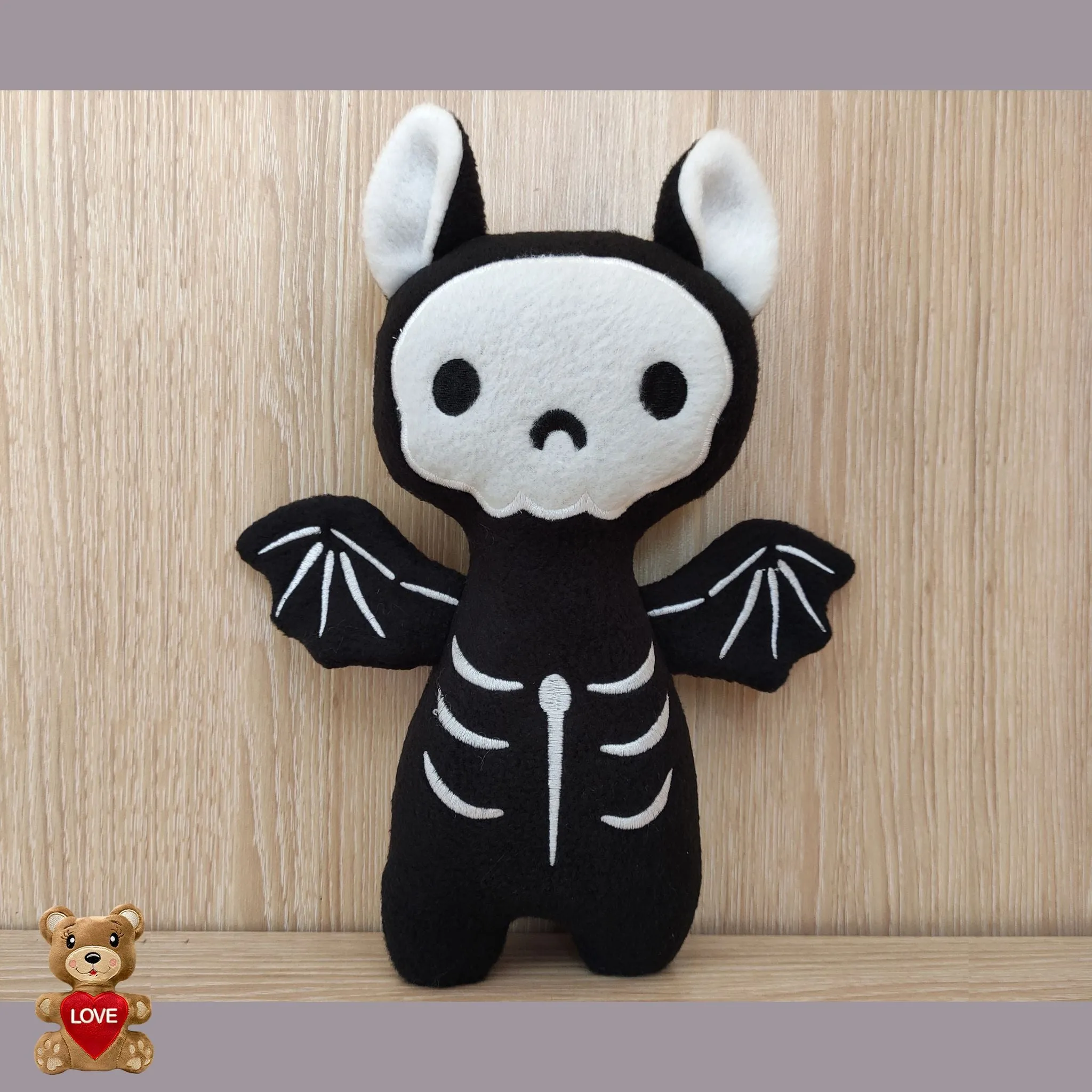 Personalised embroidery Plush Soft Toy Haloween Bat - Custom Gifts For Children