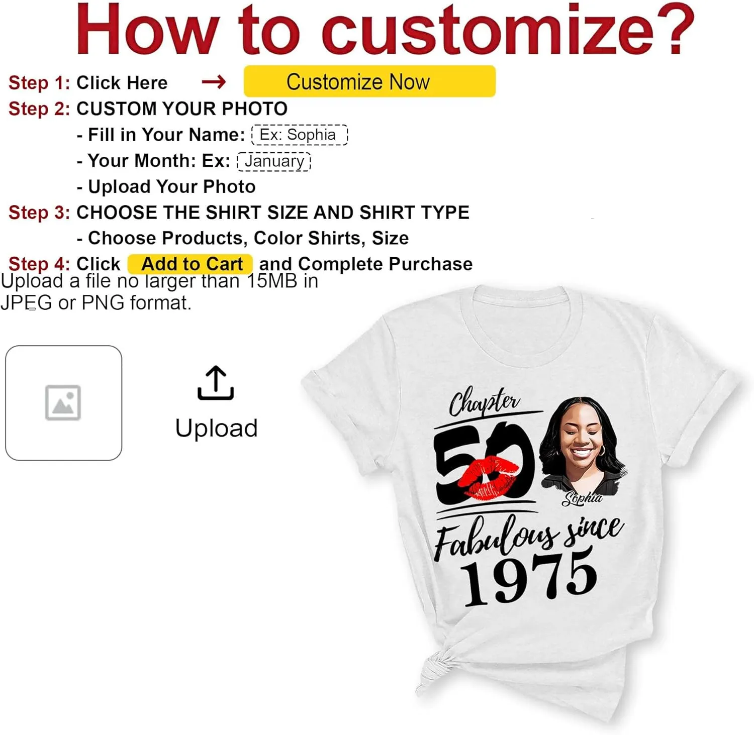 Personalized Birthday Shirts for Woman, Birthday Gifts for Her, Custom Photo Birthday Shirt, Its My Birthday Shirt Women