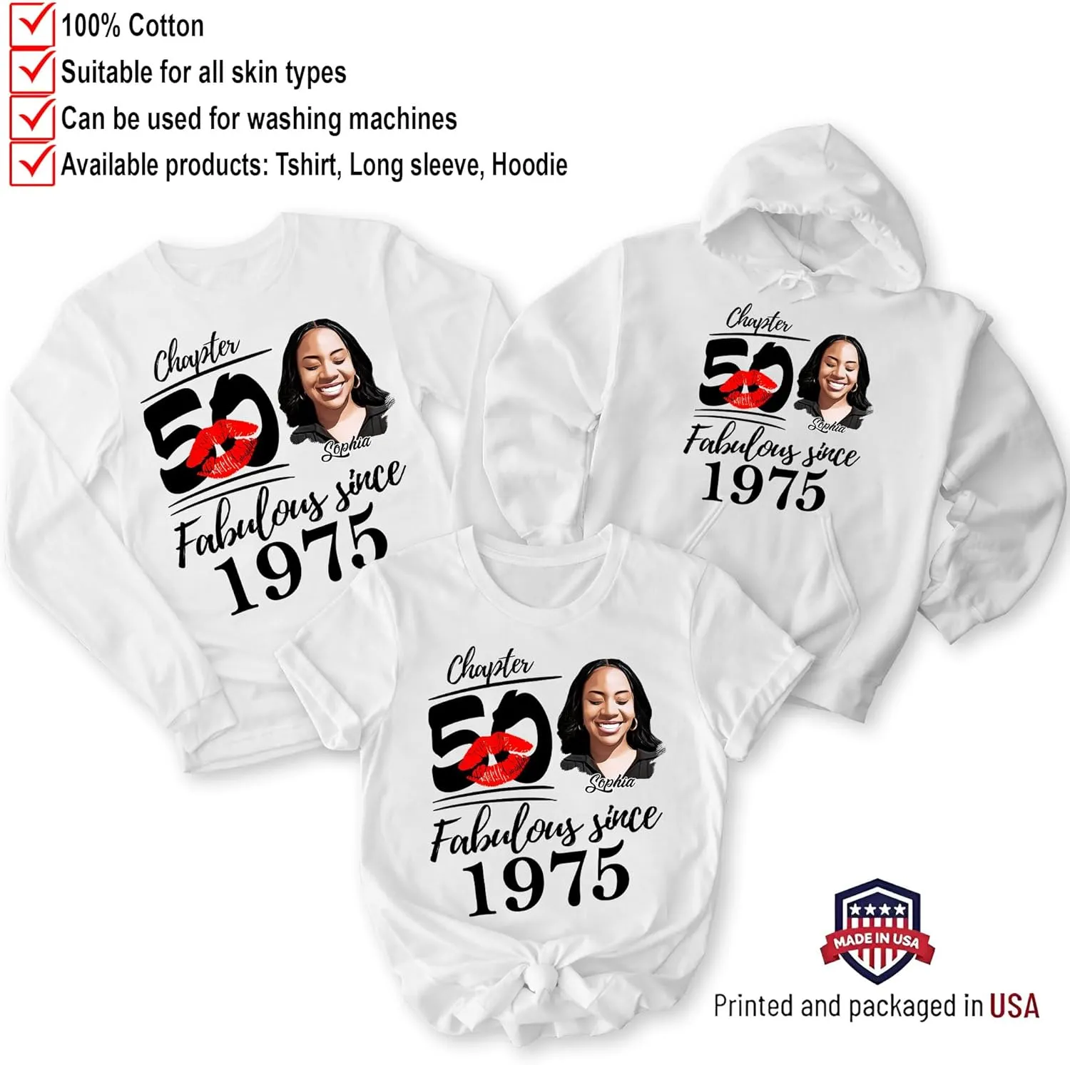 Personalized Birthday Shirts for Woman, Birthday Gifts for Her, Custom Photo Birthday Shirt, Its My Birthday Shirt Women