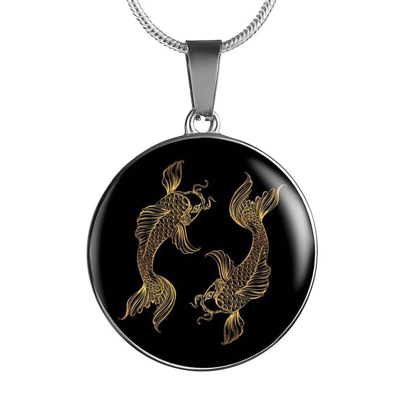 Personalized Pisces Zodiac Necklace, Customized Circle Necklace, Engraved Fish Fishy Pisces Gifts, Astrology Pisces Horoscope Present