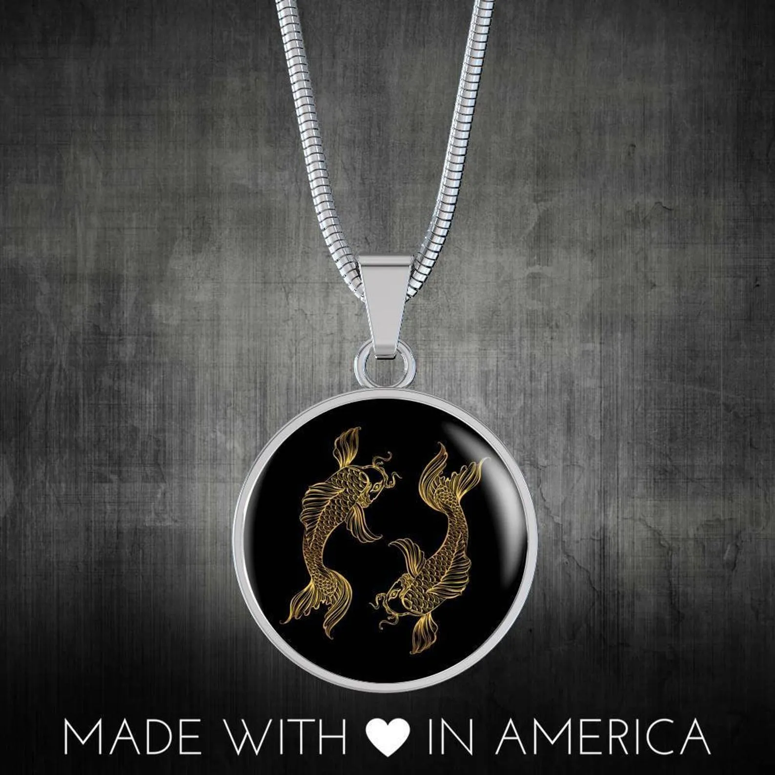 Personalized Pisces Zodiac Necklace, Customized Circle Necklace, Engraved Fish Fishy Pisces Gifts, Astrology Pisces Horoscope Present